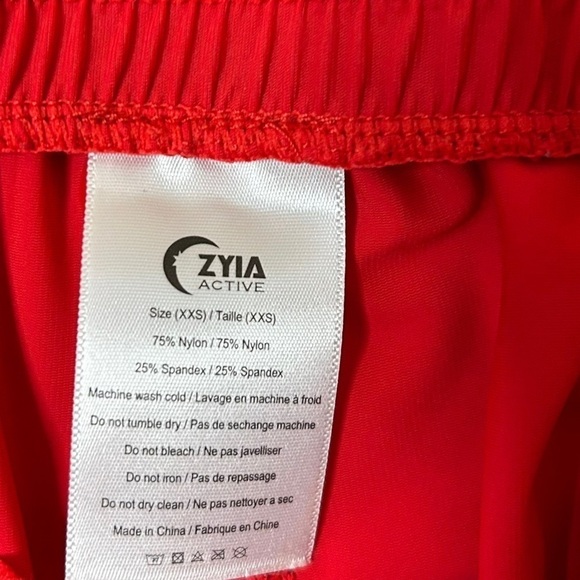 ZYIA Active Everywhere Red Ankle Zipper Jogger Pants-XXS - Picture 8 of 11